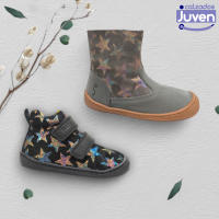 Nens 9060-R Lavanda Stella Gris Botín Barefoot Calzado Infantil Respetuoso FlexiNens con Piso Plano y muy Flexible. Plantilla Extraíble. - details 0
