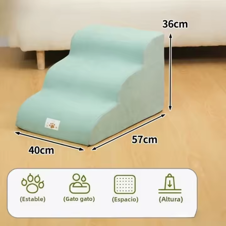 Escaleras Para Perros Y Gatos 3 Capas Almohadilla De Memoria Antideslizante Suave Desmontable Y Lavable Rampas De Entrenamiento Para Mascotas - 1