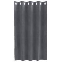 Cortinas Blackout vidaXL con Ojetes 2 pcs Super Gris Claro Terciopelo - details 2
