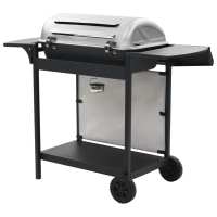 vidaXL Barbacoa portátil de gas con 6 zonas plateada acero inoxidable - details 4