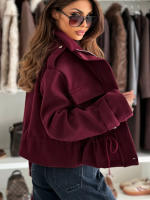 Nueva Moda Chaqueta De Mujer Con Cierre De Cremallera Larga Para Otoño E Invierno Estilo Elegante Oficina Abierta Por Zíper Casual Gruesa - details 5