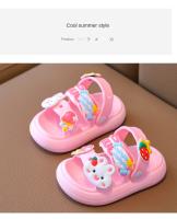 Sandalias De Flor Para Niñas Con Suela Suave Y Diseño De Conejo Antideslizante Zapatos Para Bebés De Dibujos Animados Adorables Talla 4-6Años - details 4