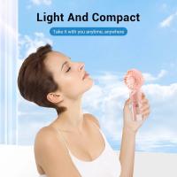 FGNS Mini Ventilador de mano con agua, Ventilador  Portátil nebulizador, humidificación silenciosa, Mini Ventilador de mano Recargable Cuatro velocidades del Viento con pulverización Agua para Exteriores, Oficina, Campamento - details 7