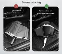 Paraguas Automático Inverso 1PCS Con Bandas Reflectantes Antiviento Y Protección UV Para Uso Diario Y Viajes - details 3
