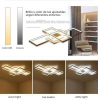 Lámpara De Techo LED Moderna Con Control Remoto Para Sala De Estar Restaurante Y Comedor Iluminación Dimmable Y Efectiva - details 2