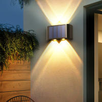 Lámpara Solar Exterior 4LED 6LED 8LED Luz Cálida Impermeable Iluminación De Jardín Pared Balcón Decorativa Luz LED Moderna - details 3