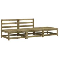 vidaXL Sofá jardín sin reposabrazos con reposapiés madera maciza pino Pino natural, Marrón pino, Douglas natural Conjunto Terraza Muebles Jardín Exterior Juego de Muebles de jardín Mueble Jardín Exterior Muebles de Salon Exterior - details 2