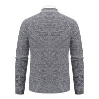Chaqueta De Punto Para Hombre Estilo Casual Cuello En V Abrigo Grueso Para Otoño E Invierno Abotonado Sin Capucha - details 10