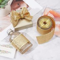 Cinta De Brillo Dorada De 2 Pulgadas Con Borde Rizado Para Embalaje De Regalos Y Manualidades DIY Decorativas 10 Yardas - details 2