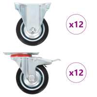 vidaXL Ruedas unidades 75 mm en  8 uds, 12 uds o 24 uds y más - details 0
