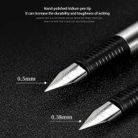 3PCS Jinhao 65 Pluma Fuente De Estilo Matizado Negro Con Convertidor Y Tungsteno EF F Nib Para Escritura Suministros Escolares Y De Oficina Para Estudiantes - details 7