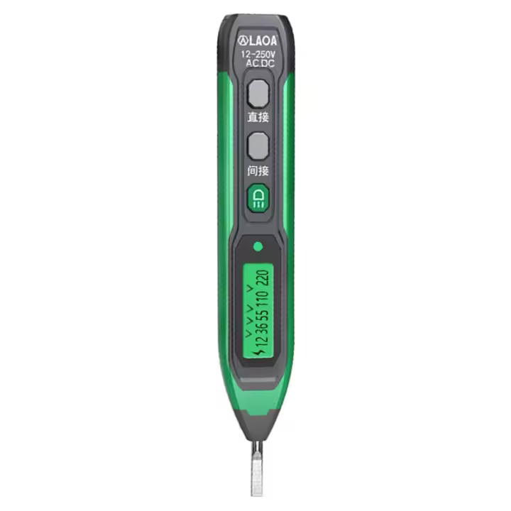 Bolígrafo De Prueba Digital LAOA 12-250V Con Pantalla Para Electricistas Detecta Conducción Viva Y Desconectada Aislado Multifuncional - 1