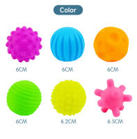 Juguete Sensorial Para Bebé Bolas Tactiles Con Ruidos Pelota De Toque Para Desarrollo Sensorial Infante Textura Suave Geométrica Inflable Musical - details 10