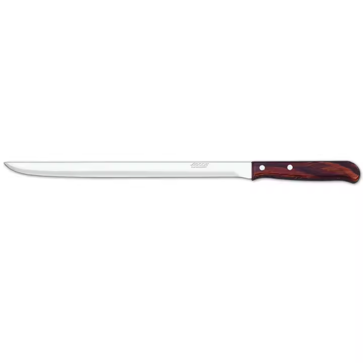 Cuchillo Jamonero Arcos Latina 101300 de acero inoxidable Nitrum y mango de madera comprimida con hoja de 25 cm en caja - 1