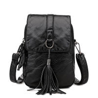 Bolso De Hombro De Cuero PU Con Borla Moda Para Mujer Bolsa Bandolera Casual Con Bolsillo Para Teléfono Móvil - details 2