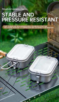 Caja De Almuerzo Plegable De Titanio Puro Para Exteriores Caja Bento De Camping Con Manija Portátil Sellada Para Estudiantes Caja De Picnic Con Mantenimiento De Frescura - details 3