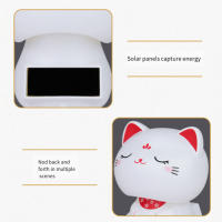 Adorno De Coche Ornamento Solar Automático Gato Encantador Para Decoración De Hogar Y Oficina Adorno De Escritorio - details 9
