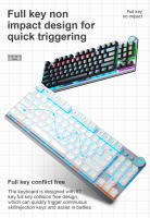 Teclado Mecánico AULA F3001 Bluetooth Sin Cables Con Panel Metálico Doble Inyección Y Efecto De Iluminación Cool 87 Teclas - details 15