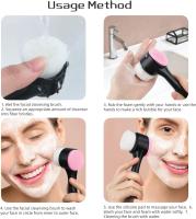 Cuchillo facial 2 en 1, Cuchillo exfoliating de limpieza facial with Cerdas suaves ultrafinas limpieza profunda de Poros - details 4