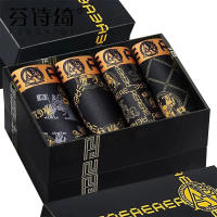 Juego De 4 Boxers Para Hombre Estilo Nuevo Antibacteriano Transpirable Impresión Shorts De Cintura Baja Para Jóvenes - details 3