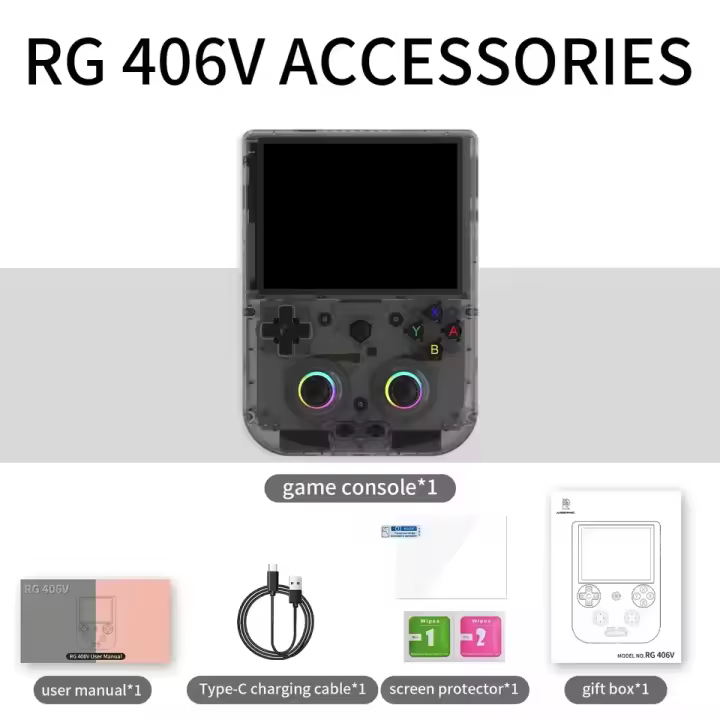 ‌ Consola de juegos retro portátil RG406V: pantalla multitáctil IPS de 4 pulgadas, Android 13, salida DP de 1080p y actualizaciones FOTA - 1