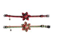 Accesorios Para Mascotas Serie Navidad Collar De Navidad Con Nudo Flor Triangular Para Gatos Y Perros Añade Un Ambiente Festivo - details 1