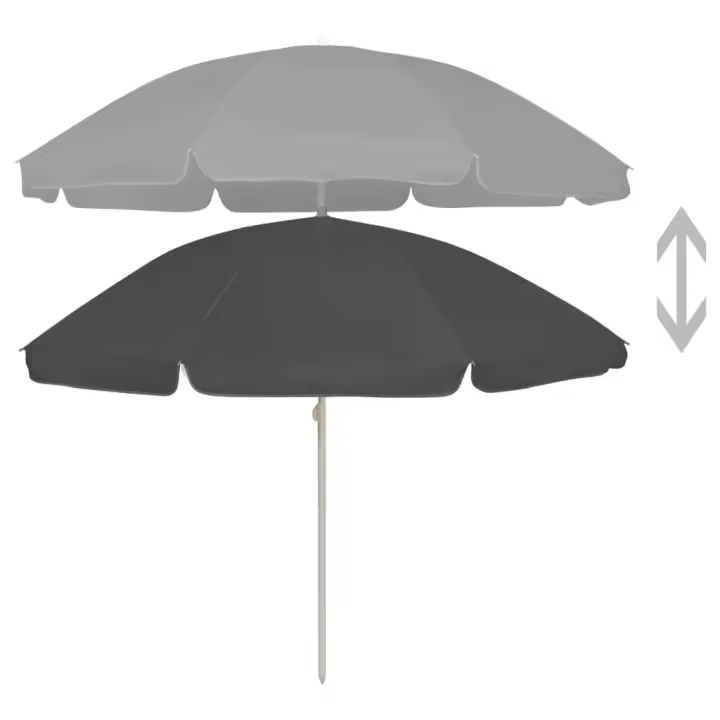 Sombrilla de Playa antracita 240 cm - 1
