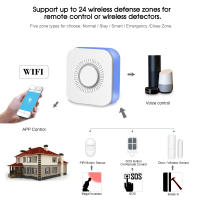 Sistema De Alarma WiFi Tuya ONENUO Seguridad Inteligente Para El Hogar Con Accesorios Inalámbricos Control Por Alexa Y Smart Life APP Kit De 24 Zonas - details 1