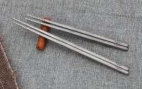 Tiartisan Cutlería De Titanio Ultraligera Para Camping Y Senderismo 195mm/230mm Palillos Huecos Para Exterior No Desechable - details 6