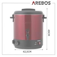 AREBOS Dispensador de Bebidas Calientes - 28 L - Hervidor de Agua Caliente - 1800 W - Rojo - details 7