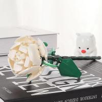 Rose Building Blocks Bricks Romantic Fake Floral 3D Model Educational Toys Children DIY Building Toy Flower Decoration - details 1