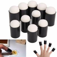 10pcs Casco De Esponja Para Dedo En Forma De Dauber De Terciopelo Para Pintura Tinta Estampado Cera Herramienta De Arte DIY 15*32mm - details 0