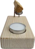 Quemador de palo Santo natural de Madera  maciza barnizada, soporte de acero inoxidable. Armoniza espacios. Lala´s Candels - details 2