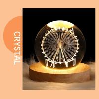 Lámpara De Noche Galaxia Planetaria 3D Cristal Ball Iluminación Decorativa Para El Hogar Regalos Maravillosos Forma Redonda Incluye Bombilla - details 11