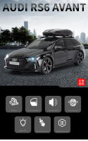 Audi RS6 Avant Estación Wagón Grande 1:18 Coche De Escala De Metal Con Sonido Y Luz Modelo Colección Juguete Para Niños Vehículo Regalo - details 0