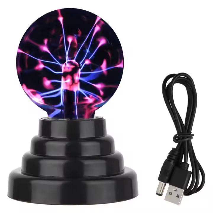 Lámpara De Noche De Ión Magnético USB 3 Pulgadas Luz De Relámpago Luz De Atmósfera Electrostática Para Decoración De Habitaciones - 1