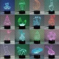 Lámpara De Mesa LED Creativa En Acrílico Para Dormitorio Luz Nocturna Animal Sin Bombillas Incluidas Fuente De Alimentación DC 5V - details 3