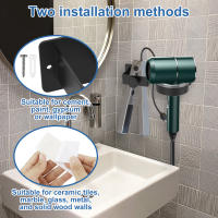 Soporte De Secador De Pelo Para Pared Organizador De Herramientas De Baño Soporte Adhesivo Para Secador Y Linterna De Baño Material De Aluminio - details 7