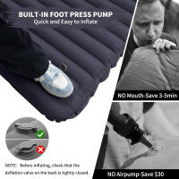 Colchón De Campaña Ultraligero Inflable Con Bomba Integrada 10cm Para Pesca Senderismo Viajes Y Acampar Material PVC - details 3