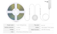Tira De Luz LED COB Flexible Con Interruptor De Dimmer Y Inducción Por Movimiento 12V 320 LEDs/M Para Iluminación De Dormitorio Y Cocina - details 1