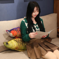 Juguete De Peluche Realista De Arowana Dorada Cálido Y Suave Muñeco De Pescado Almohadilla De Pescado Cojín Para Gatos Regalo Para Todas Las Edades - details 1