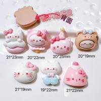 10Pcs Clip De Pelo Accesorios De Joyería Para Scrapbook Figuras De Gato Cartoon En Resina Ornamento Para Teléfono Móvil - details 0