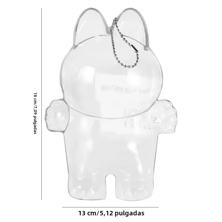 Cubierta Protectora Transparente Para Muñecos Y Juguetes De Labubu Caja De Almacenamiento Para Muñecos De Princesa Tamaño 18x13cm/7.02x5.07in Y 15.5x9.2cm/6.05x3.59in - 1