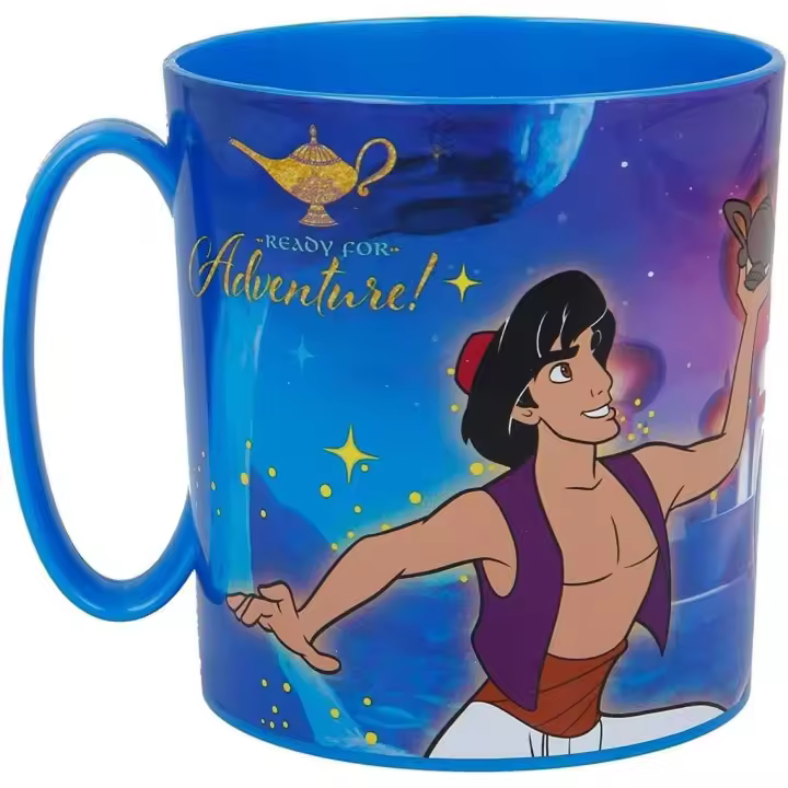Taza infantil de plástico reutilizable para microondas de 350 ML Disney Aladdin - 1