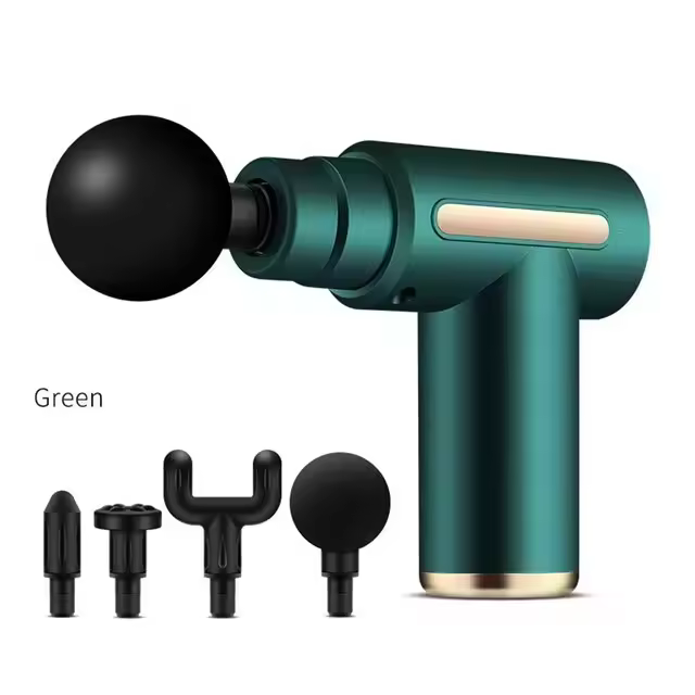 Mini Pistola de masaje de percusión de techo Profundo, masajeador muscular para Alivio del color, Pistola de Fascial, fácil de realizar con 4 cabecales, Envío desde España. - 1