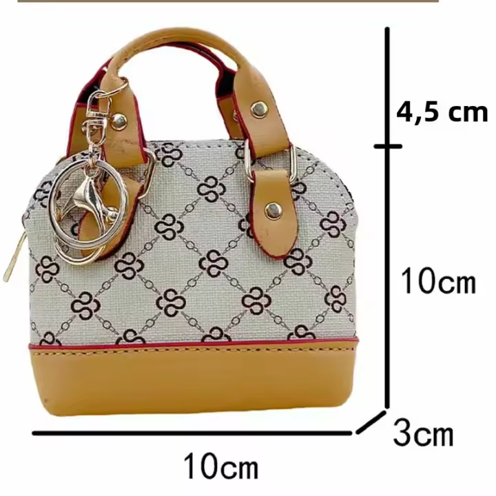 Bolso Pequeño De Cadena Diagonal Para AirPods 4 pro 2 3 Bolso De Cabezo De Móviles Con Estampado Manual Y Bolsillo Para Auriculares - 1