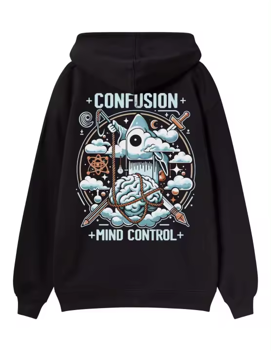 MIND CONTROL BLACK HOODIE - 1
