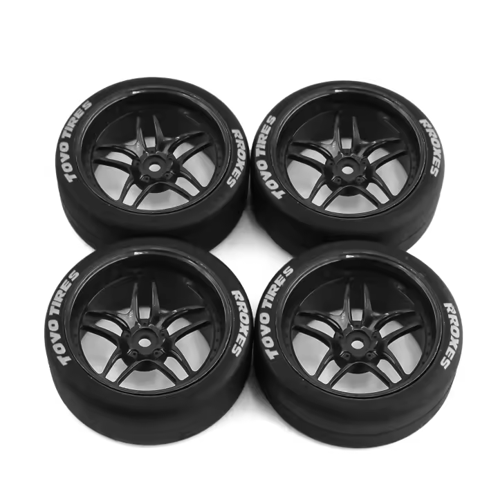 4pcs Ruedas Y Hub Para Coche De Control Remoto Rally Sin Limites Para Coches RC 1/10 HSP Wltoys 144001 124018 124019 124017 - 1