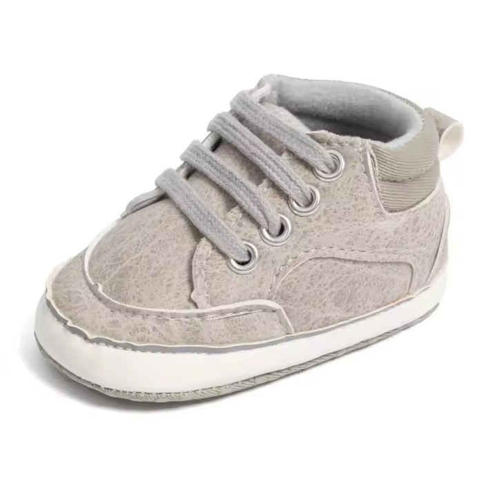 Meckior Zapatos De Bebé Para Todas Las Estaciones Altos Y Duraderos Para Niños Y Niñas Cordones Antideslizantes Primeros Pasos - 1
