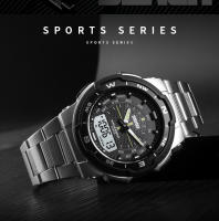 Reloj Deportivo De Moda SKMEI Para Hombres Cuarzo Digital Resistente Al Agua Con Contador Regresivo Y LED Reloj Masculino De Pulsera Acero Inoxidable - details 5